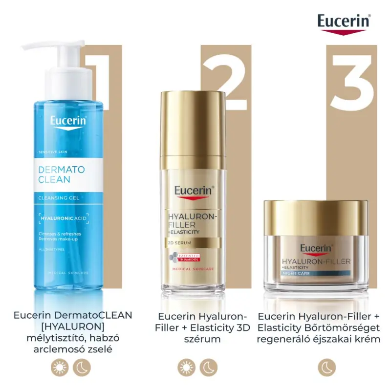 Hyaluron-Filler+Elasticity Bőrtömörséget regeneráló éjszakai arckrém utántöltő 50 ml