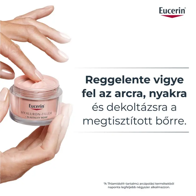 Hyaluron-Filler+Elasticity Bőrtömörséget Regeneráló Nappali Arckrém Rose SPF30 öko-utántöltő 50 ml