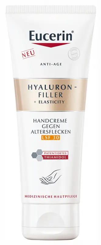 Hyaluron-Filler+Elasticity pigmentfolt halványító & bőrfiatalító kézkrém SPF30 (75 ml)