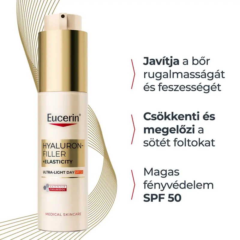 Hyaluron-Filler+Elasticity Ultrakönnyű nappali fluid SPF 50+ (50 ml)