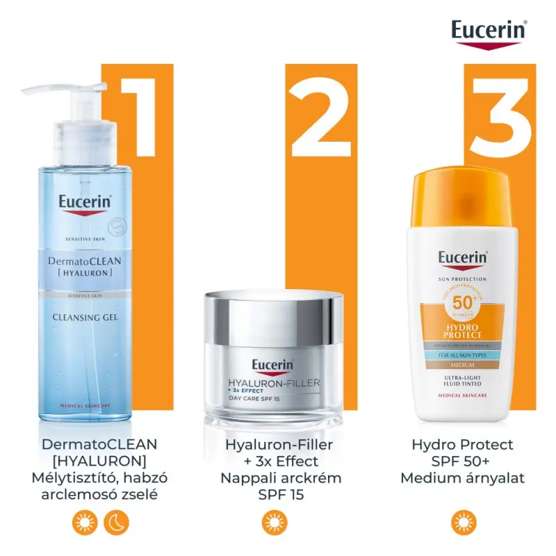 Sun Hydro-Protect ultra könnyű színezett napozó fluid arcra SPF50 - médium árnyalat 50 ml