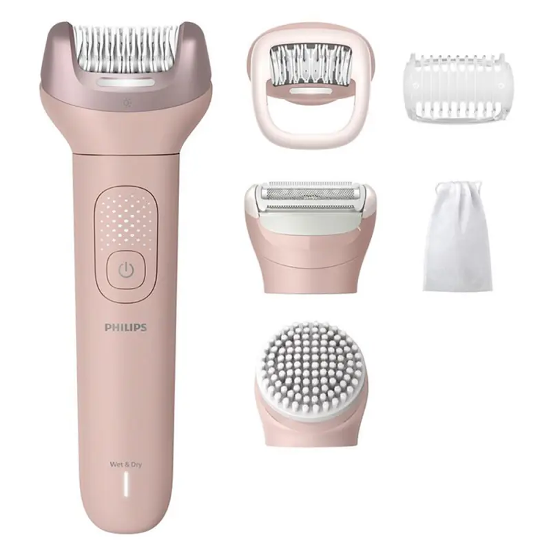 PHILIPS Epilator Series 9000 BRE718/00 Vezeték nélküli epilátor nedves és száraz rózsaszín 6 tartozékkal