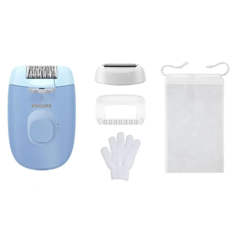 PHILIPS Satinelle Essential BRE247/00 Epilátor kék 4 tartozékkal PHILIPS Satinelle Essential BRE247/00 Epilátor kék 4 tartozékkal