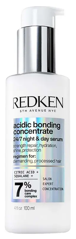 REDKEN Acidic Bonding Concentrate 0-24 órás ápolást biztosító éjszakai és nappali szérum igénybe vett hajra 100 ml