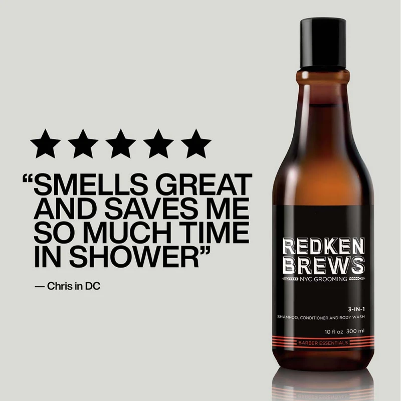Brews 3 az 1-ben Sampon, Kondicionáló és tusfürdő 300 ml