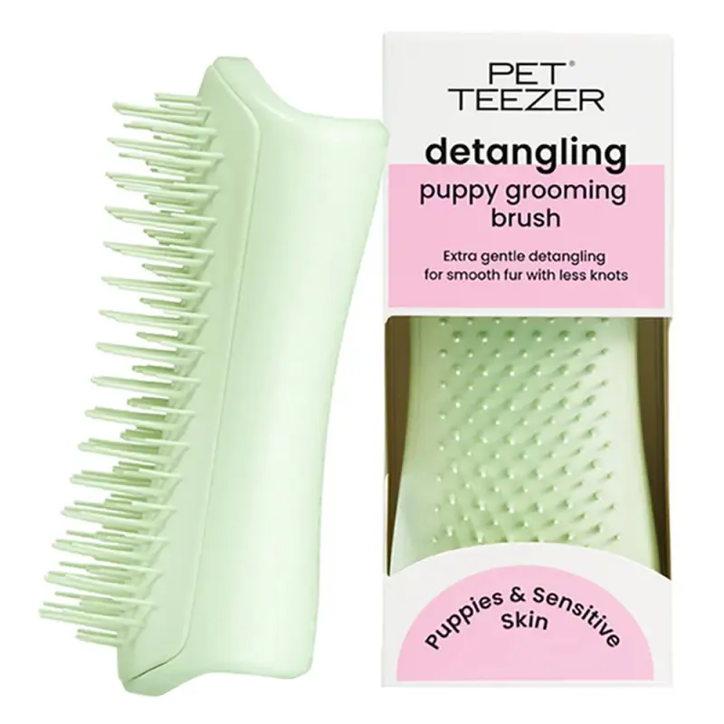 TANGLE TEEZER Pet Teezer Detangling Puppy Grooming Brush Kutyakefe Green