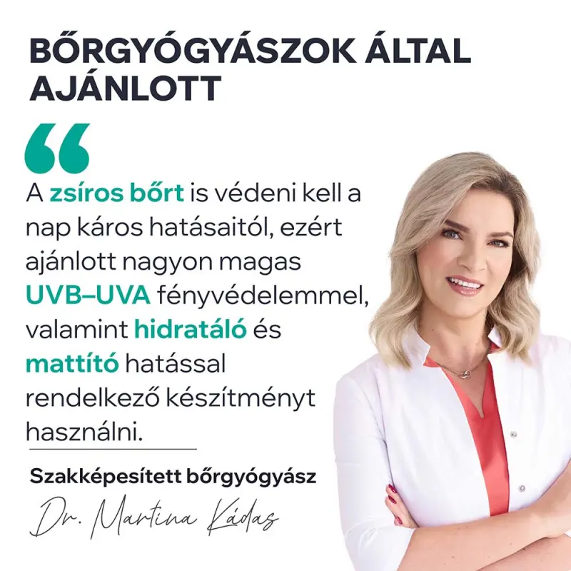 HYSÉAC FLUID SPF50+ mattító fényvédő zsíros bőrre 40 ml