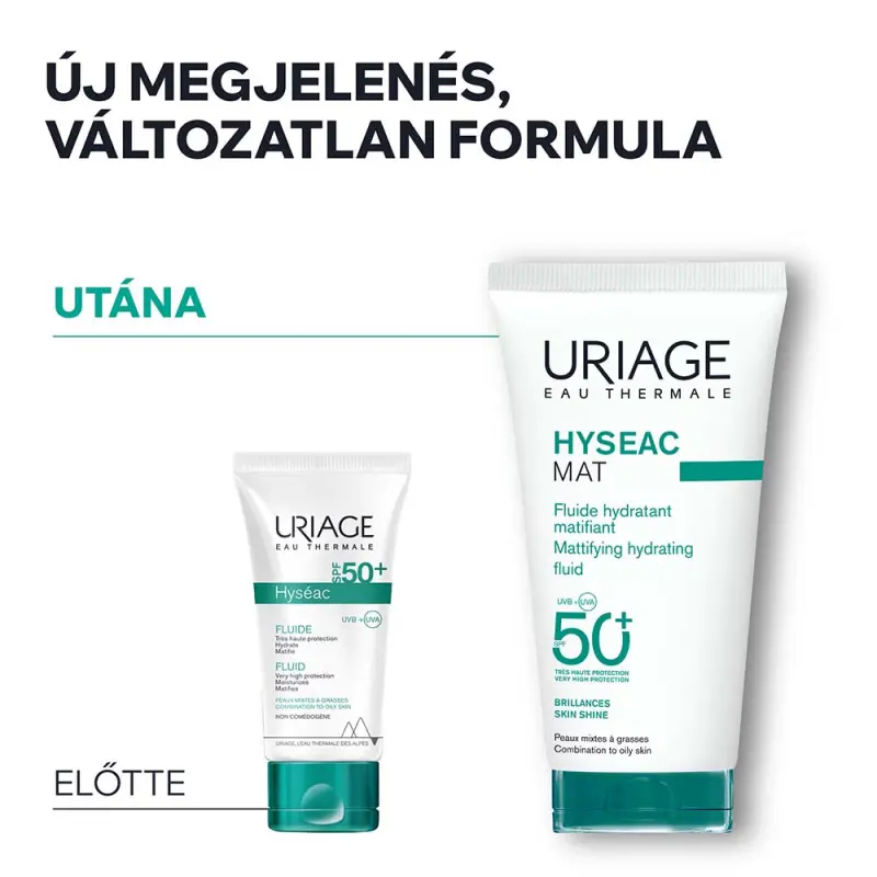 HYSÉAC FLUID SPF50+ mattító fényvédő zsíros bőrre 40 ml