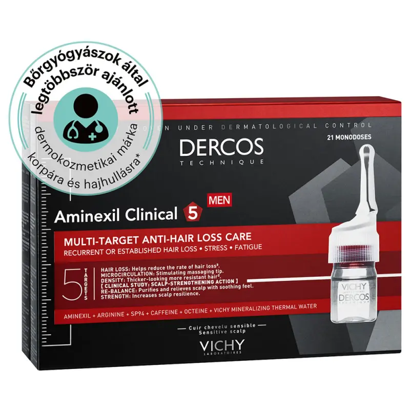 Dercos Aminexil Clinical 5 Hajhullás elleni ampulla férfiaknak 21 ampulla