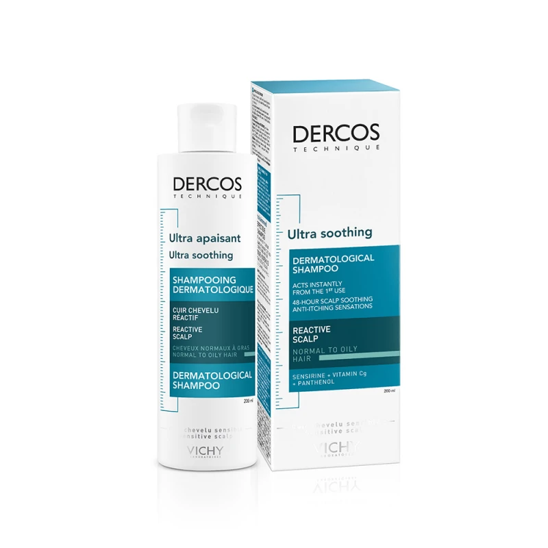 Dercos Nyugtató hatású sampon érzékeny fejbőrre normál vagy zsíros hajra 200 ml