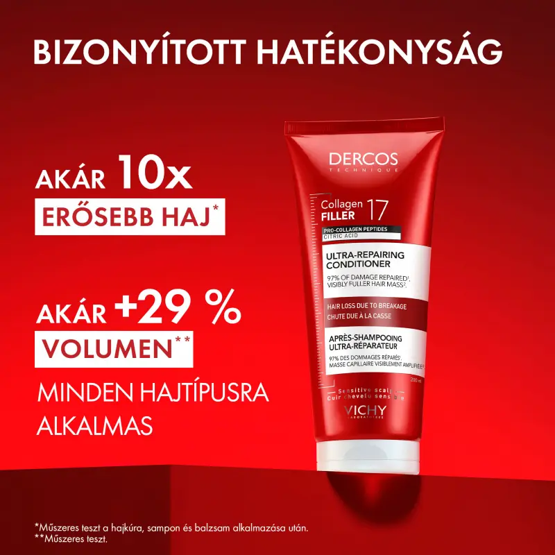 Dercos Collagen 17 Filler Ultra-Regeneráló hajbalzsam 200 ml