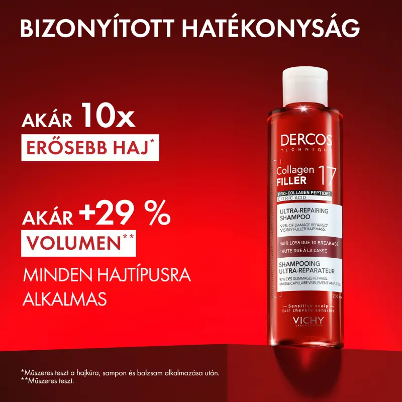 Dercos Collagen 17 Filler Ultra-Regeneráló sampon 200 ml