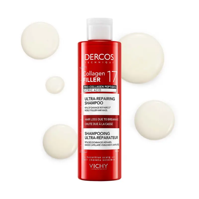 Dercos Collagen 17 Filler Ultra-Regeneráló sampon 200 ml