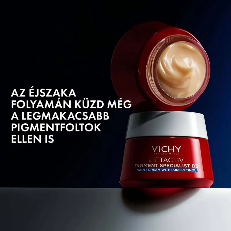 Liftactiv Pigment Specialist B3 Bőrtónus korrigáló éjszakai arckrém tiszta retinollal 50 ml