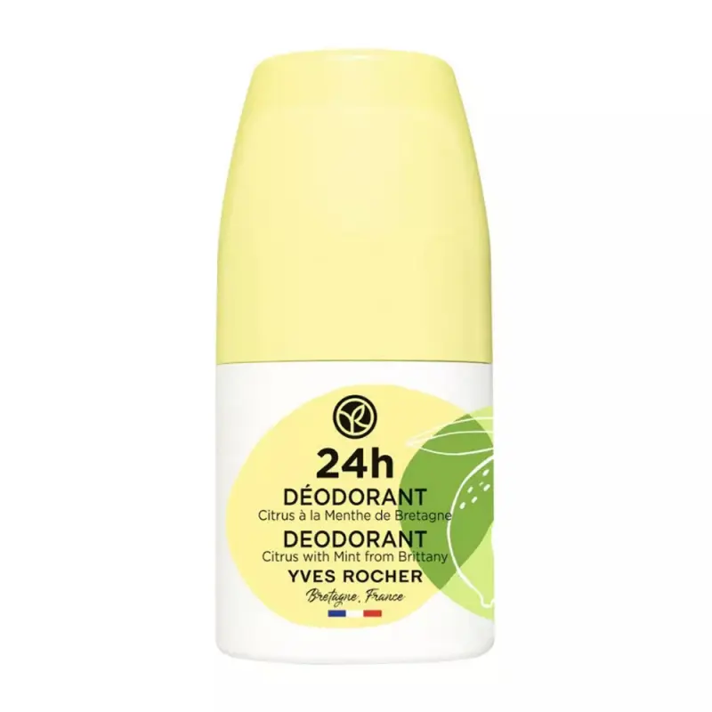 YVES ROCHER 24 órás dezodor citrus illatban, bretagne-i mentával 50 ml