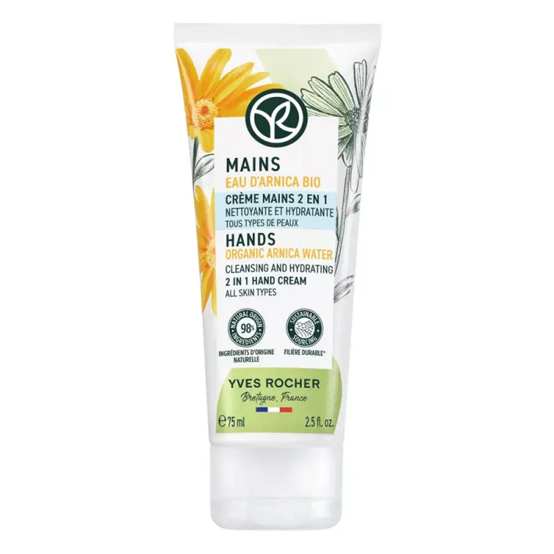 YVES ROCHER 2in1 hidratáló és tisztító kézkrém 75 ml YVES ROCHER 2in1 hidratáló és tisztító kézkrém 75 ml
