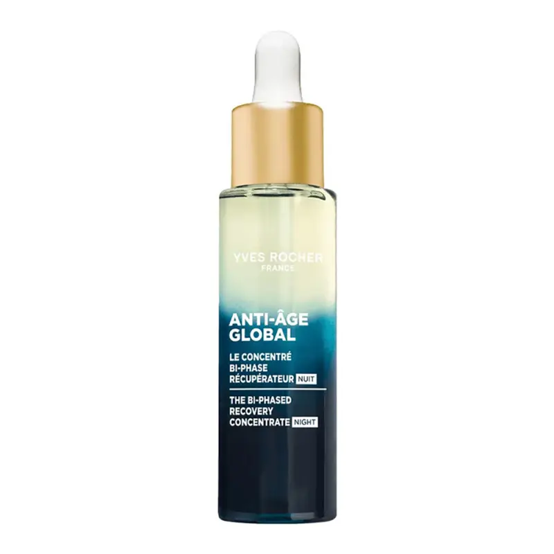 YVES ROCHER Anti-Age Kétfázisú éjszakai öregedésgátló koncentrátum 30 ml