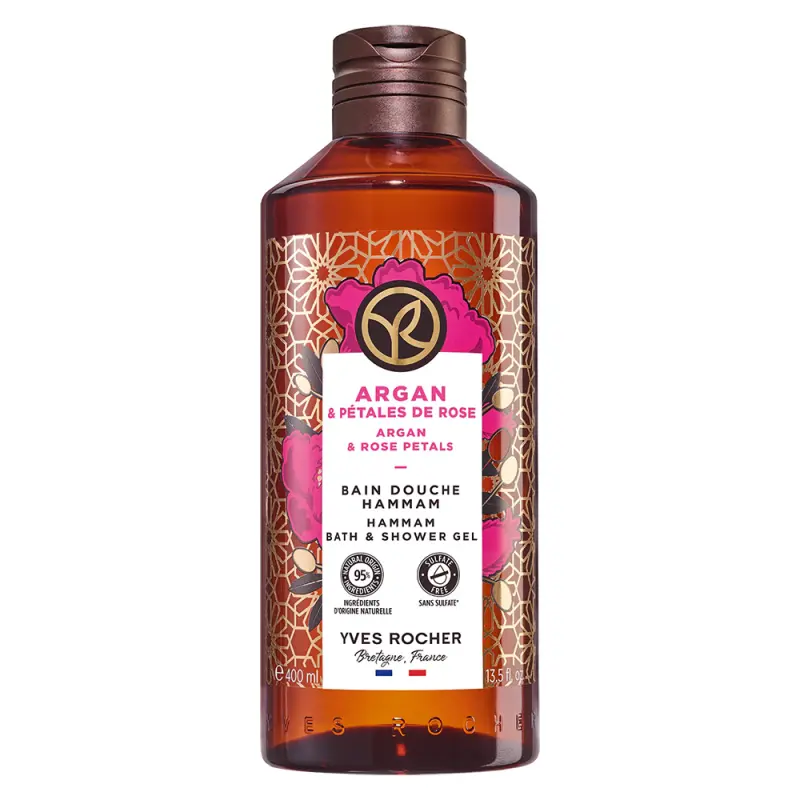 YVES ROCHER Bain De Nature Hab- és tusfürdő Argánolaj & Marokkói Rózsa 400 ml