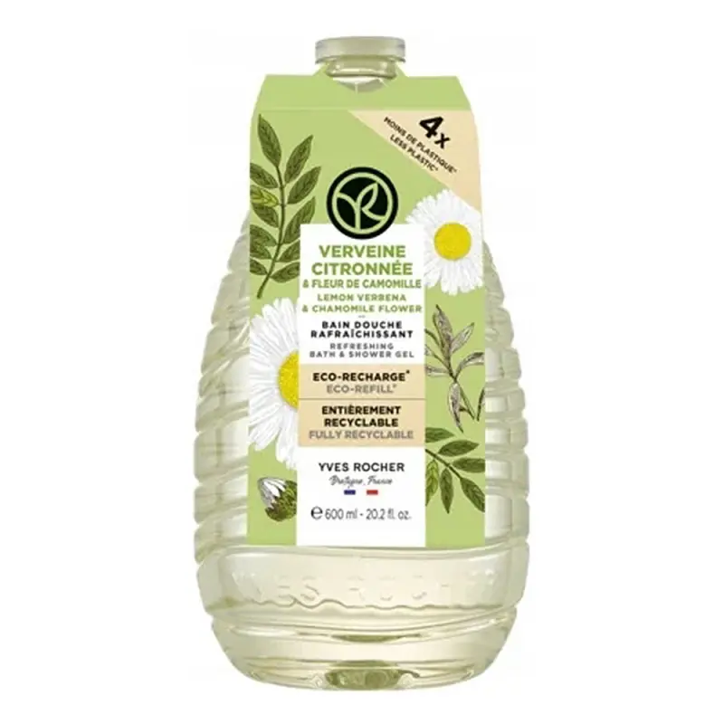 YVES ROCHER Bain De Nature Hab- és tusfürdő Citromverbéna & Kamilla utántöltő 600 ml