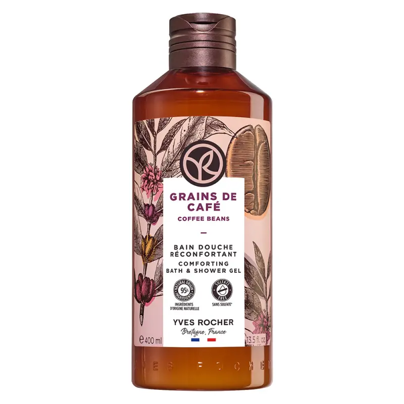 YVES ROCHER Bain De Nature Hab- és tusfürdő Kávébab 400 ml
