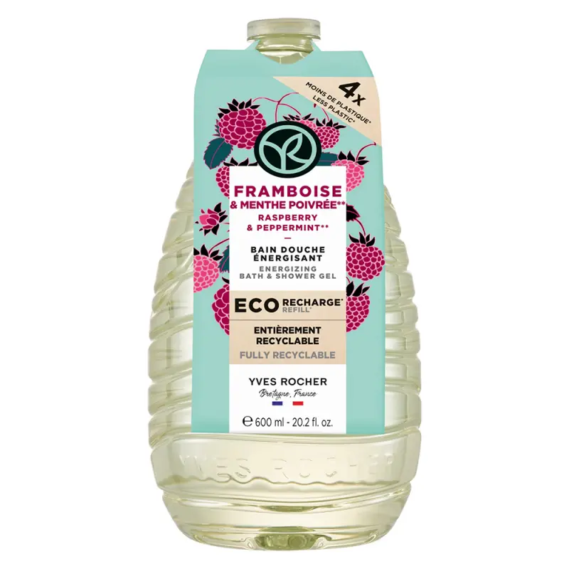 YVES ROCHER Bain De Nature Hab- és tusfürdő Málna & Borsmenta utántöltő 600 ml