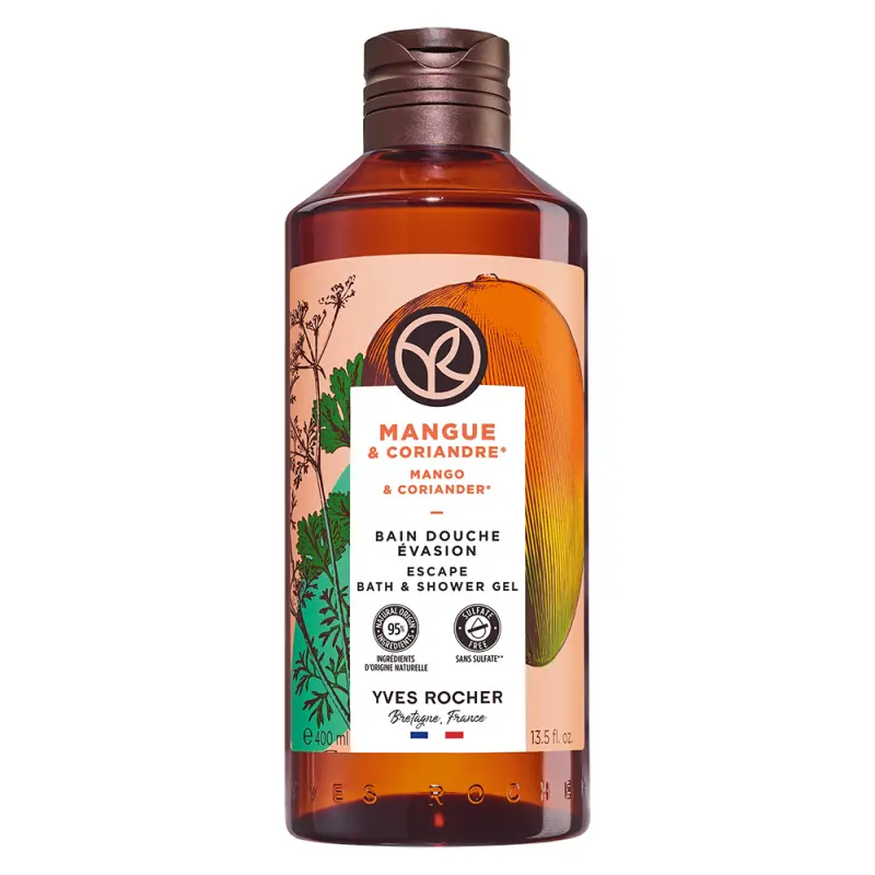 YVES ROCHER Bain De Nature Hab- és tusfürdő Mangó & Koriander 400 ml