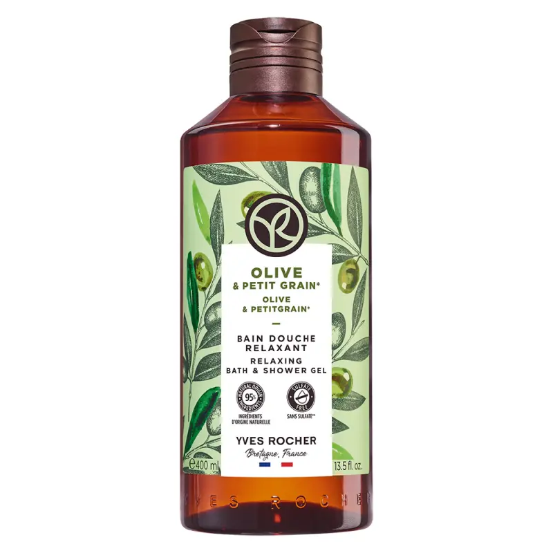 YVES ROCHER Bain De Nature Hab- és tusfürdő Olíva & keserűnarancs 400 ml