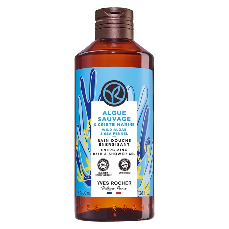 YVES ROCHER Bain De Nature Hab- és tusfürdő Vad alga & Tengeri édeskömény 400 ml