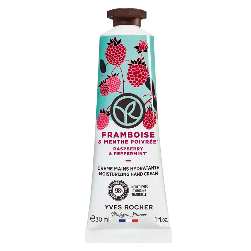 YVES ROCHER Bain De Nature Kézkrém Málna & Borsmenta 30 ml